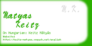 matyas keitz business card